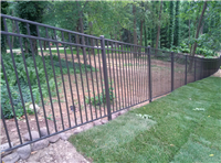 Fence Gallery Photo - Residential Aluminum Installed down a slope.jpg